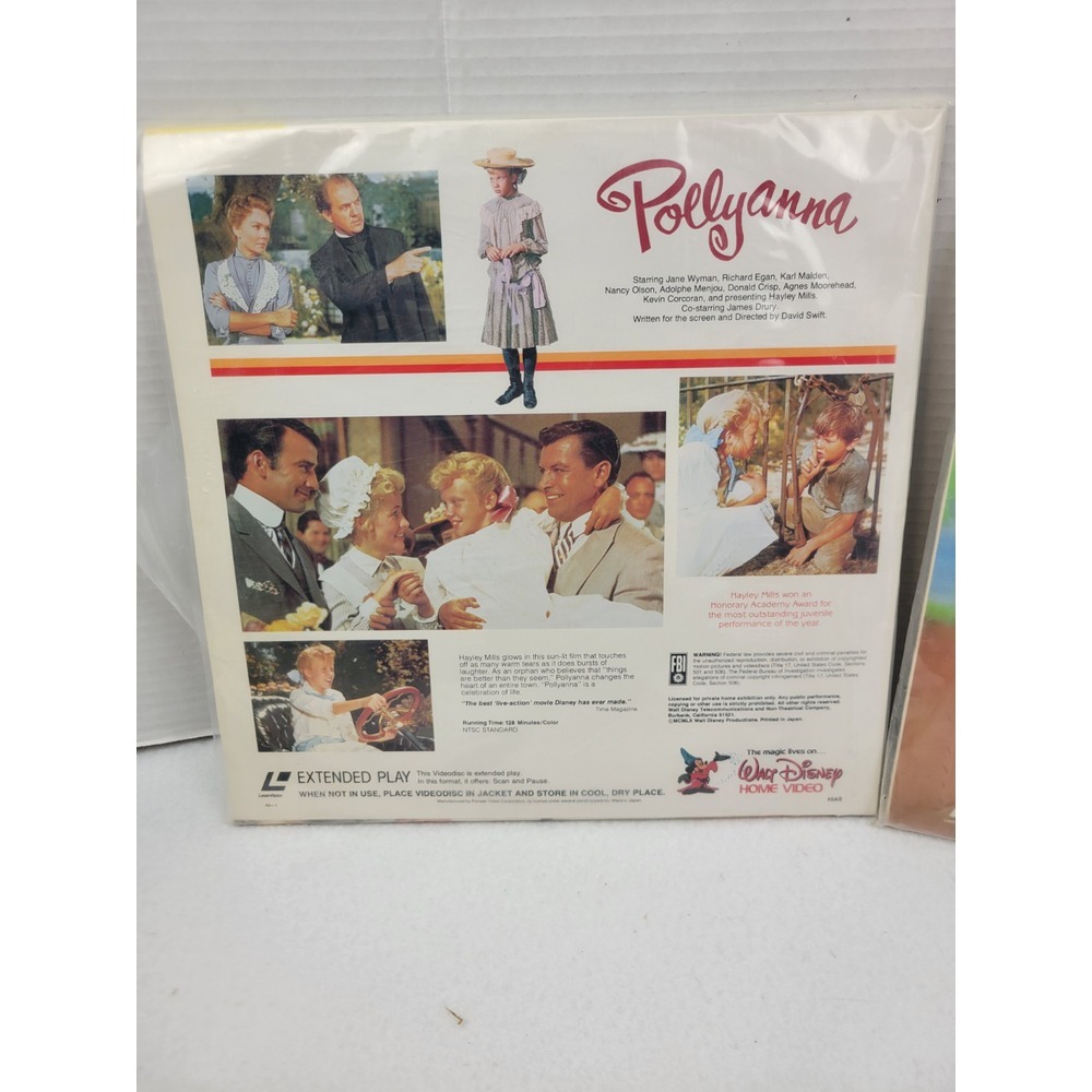 Vintage Walt Disney Home Video Pollyanna & Mary Poppins Laser‎ Videodisc Album - Picture 3 of 13